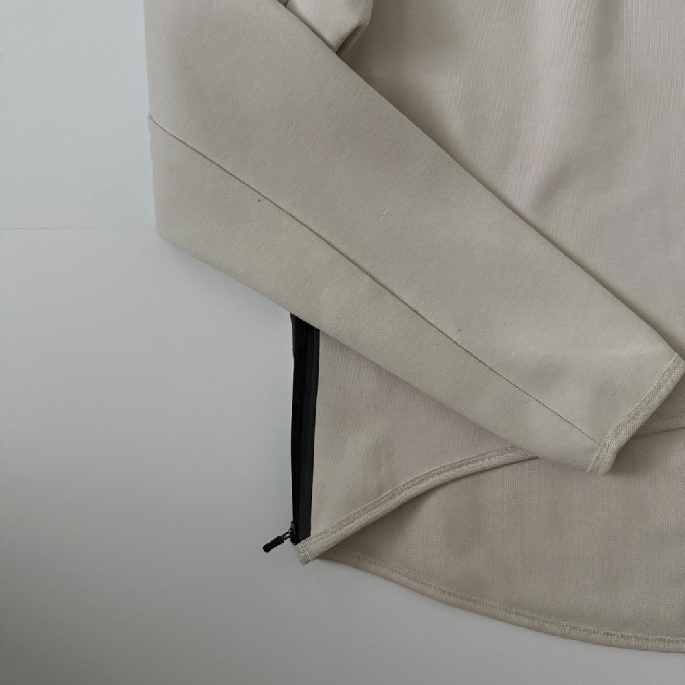 Nike cream dri-fit cropped funnel neck sweatshirt with black Nike logo size M - Picture 7 of 11